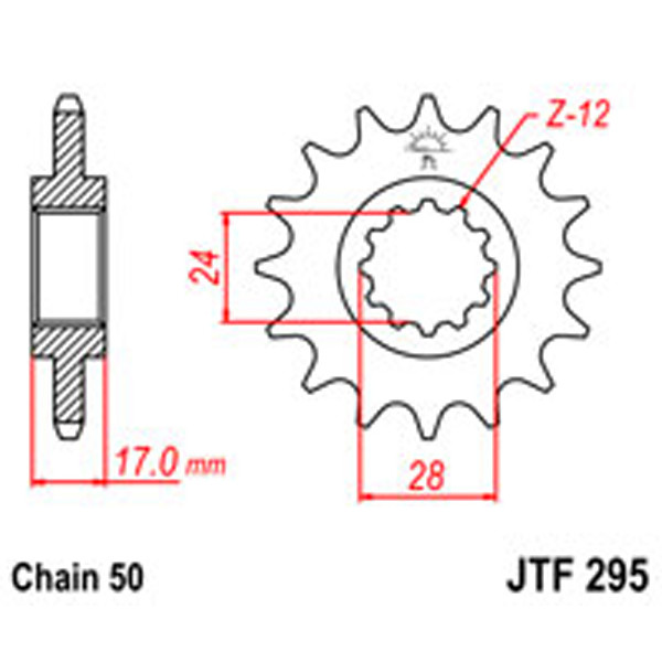 JT JT Gear Box Sprockets G/B 295-15T HON